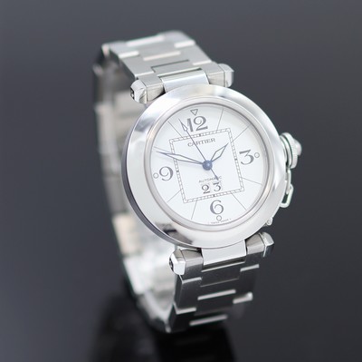 27119412c - CARTIER Armbanduhr Pasha C, Automatik, Edelstahlgeh. inkl Gliederband m. dopp. ...