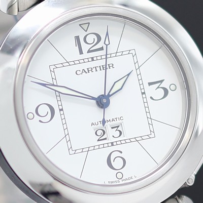 27119412e - CARTIER Armbanduhr Pasha C, Automatik, Edelstahlgeh. inkl Gliederband m. dopp. ...
