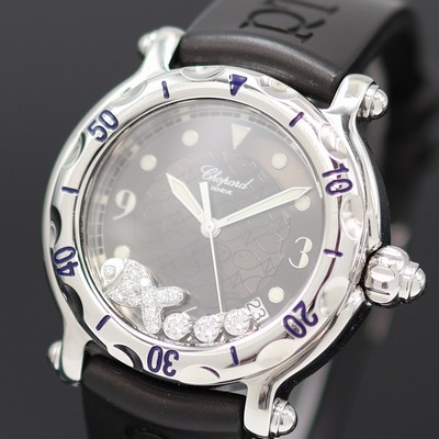 27119413a - CHOPARD Damenarmbanduhr Happy Fish Referenz 8347, quarz, Edelstahlgeh. inkl. orig. ...