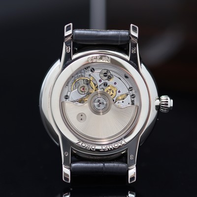 27119420f - JAQUET DROZ ungetragene Herrenarmbanduhr Grande Seconde Enamel in WG 750/000 Referenz ...