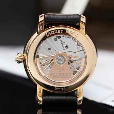 27119421e - JAQUET DROZ ungetragene Herrenarmbanduhr Grande Seconde Quantieme Ivory Enamel in ...