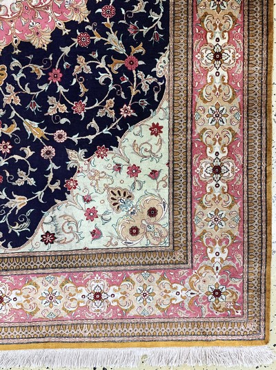 27119422a - Ghom Seide fein, Persien, Ende 20.Jhd, reine Naturseide, ca. 210 x 138 cm, verfärbt, ...