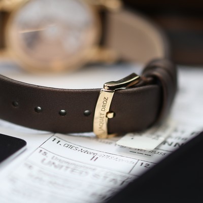 27119424c - JAQUET DROZ ungetragene Damenarmbanduhr Petite Heure Minute in Rosegold 750/000 Referenz ...