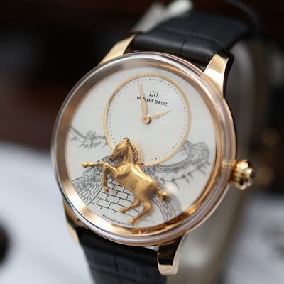 27119425a - JAQUET DROZ Ateliers d´Art ungetragene & seltene, auf 88 Stück limitierte Armbanduhr ...