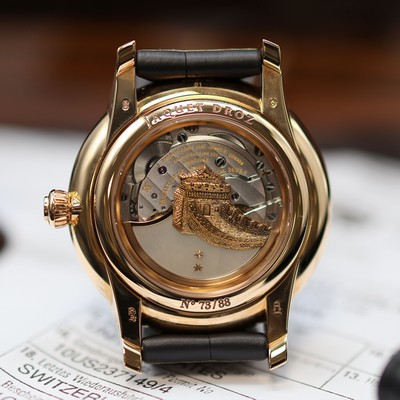 27119425f - JAQUET DROZ Ateliers d´Art ungetragene & seltene, auf 88 Stück limitierte Armbanduhr ...
