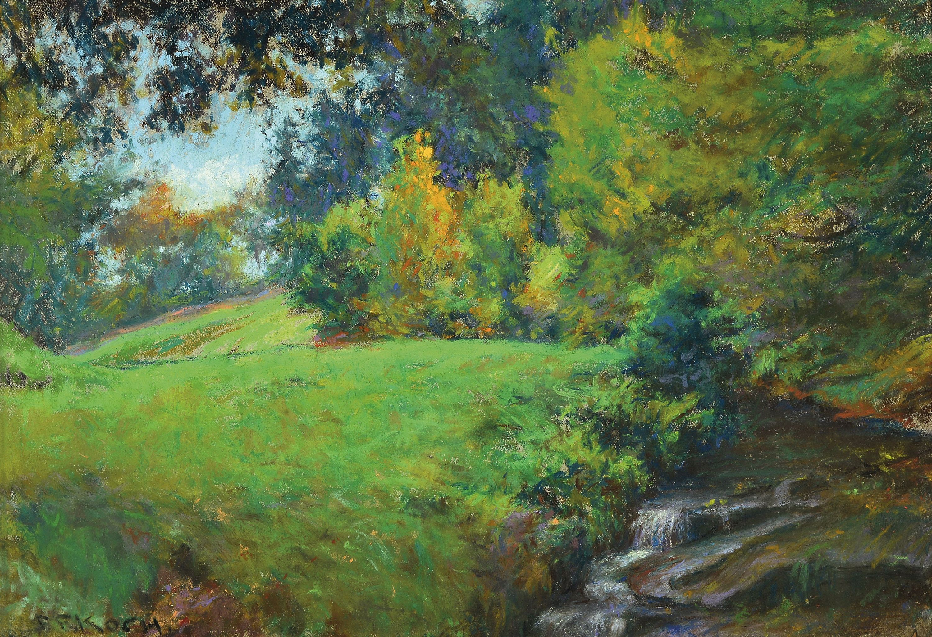 Image 27119584 - Friedrich Ferdinand Koch, 1863-19236 Landau, Waldbach bei Trippstadt, so rückseitig ...