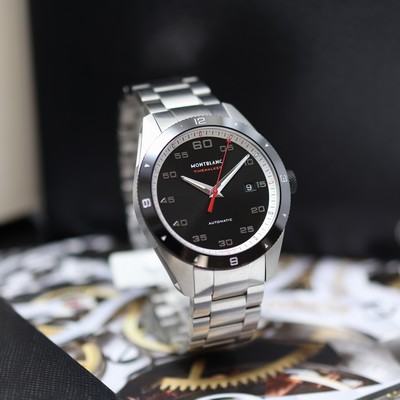 27119547a - MONTBLANC Timewalker ungetragene Armbanduhr Referenz M116060, Automatik, beids. vergl. ...
