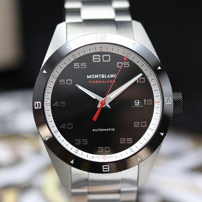 27119547b - MONTBLANC Timewalker ungetragene Armbanduhr Referenz M116060, Automatik, beids. vergl. ...