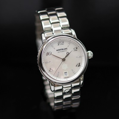 27119563a - MONTBLANC Damenarmbanduhr Star Referenz M107117, quarz, Edelstahlgeh. inkl. Gliederband ...