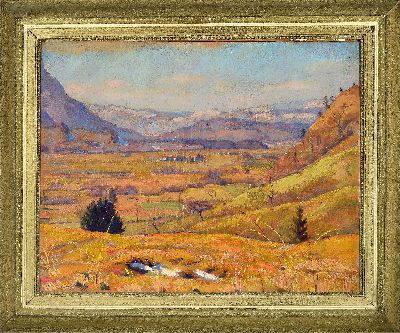 27119582k - Hermann Croissant, 1897-1963 Landau, Vorfrühling im Allgäu, rückseitig so betitelt ...