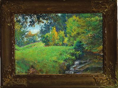 27119584k - Friedrich Ferdinand Koch, 1863-19236 Landau, Waldbach bei Trippstadt, so rückseitig ...