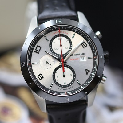 27119587b - MONTBLANC Timewalker ungetragener Armbandchronograph Referenz M116100, Automatik, beids. ...