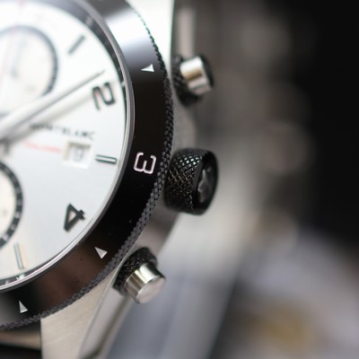 27119587c - MONTBLANC Timewalker ungetragener Armbandchronograph Referenz M116100, Automatik, beids. ...