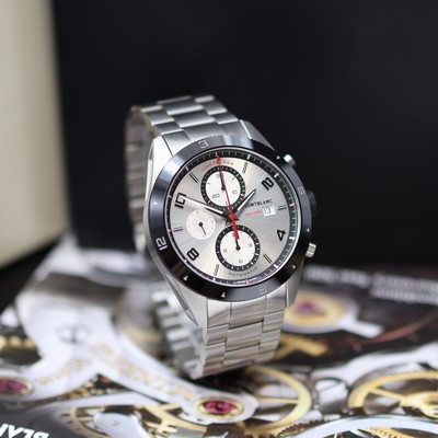 27119597a - MONTBLANC Timewalker ungetragener Armbandchronograph Referenz M116099, Automatik, beids. ...
