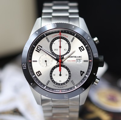 27119597b - MONTBLANC Timewalker ungetragener Armbandchronograph Referenz M116099, Automatik, beids. ...