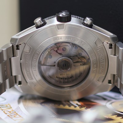 27119597f - MONTBLANC Timewalker ungetragener Armbandchronograph Referenz M116099, Automatik, beids. ...