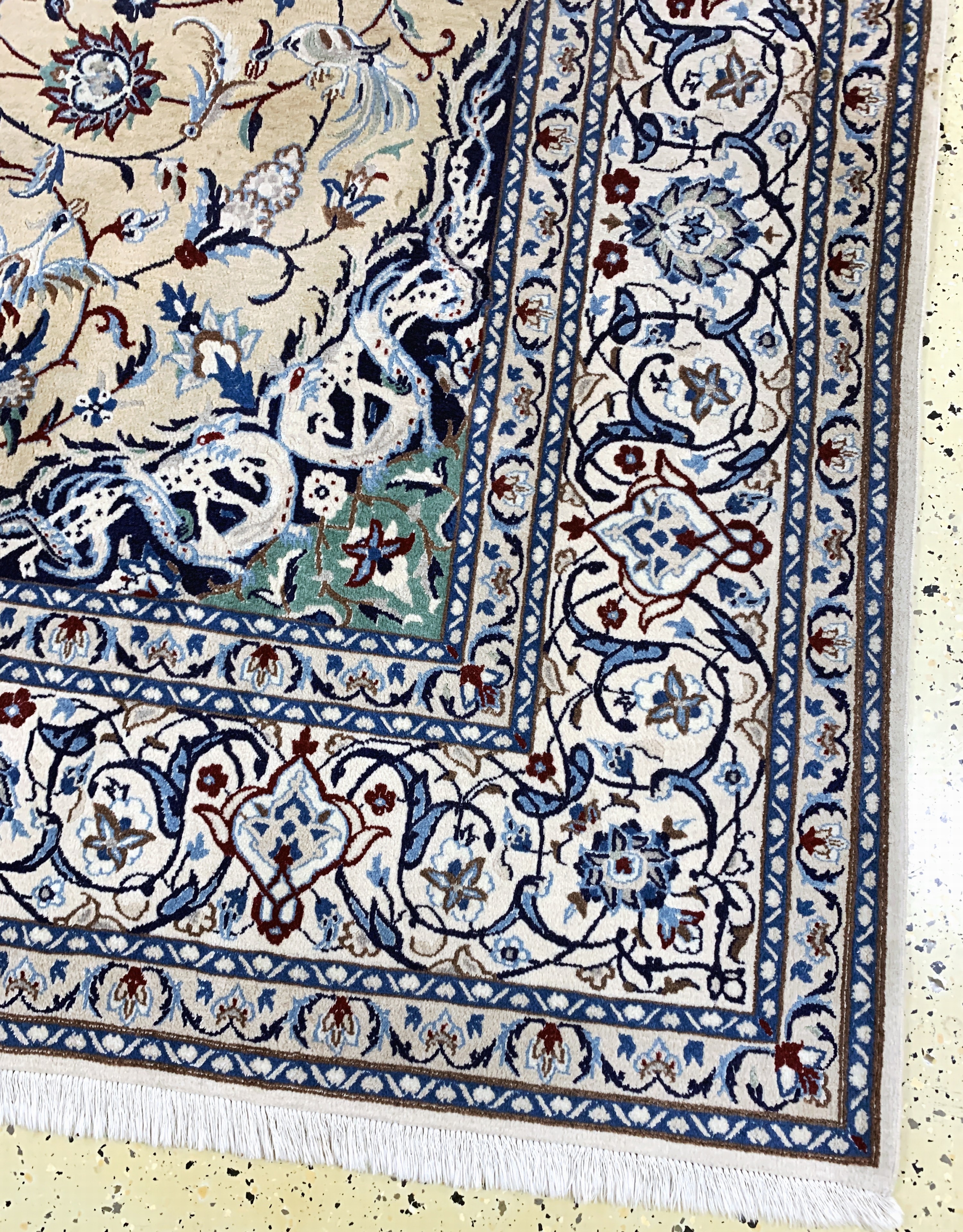 Detail a: Nain fein(9 La), Persien, Mitte 20.Jhd, Korkwolle mit Seide, ca. 316 x 203 cm, ca. 500.000 Kn/qm, EHZ: 2
