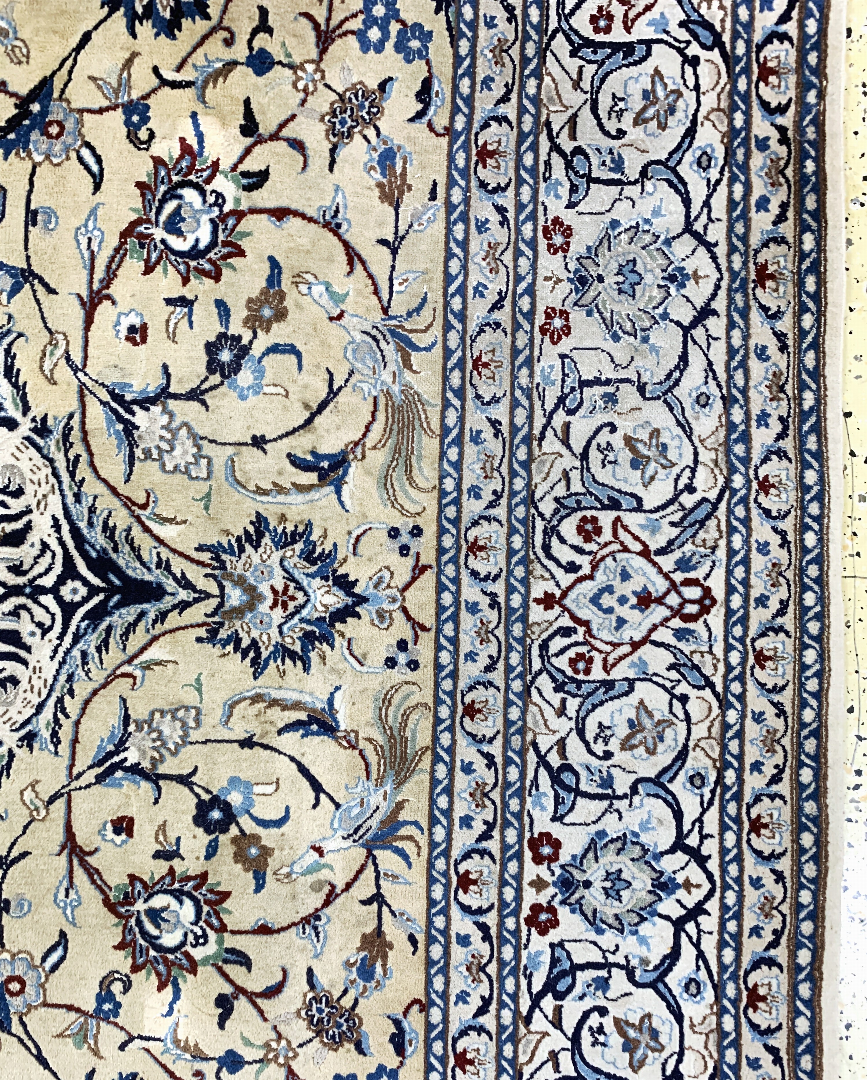 Detail e: Nain fein(9 La), Persien, Mitte 20.Jhd, Korkwolle mit Seide, ca. 316 x 203 cm, ca. 500.000 Kn/qm, EHZ: 2