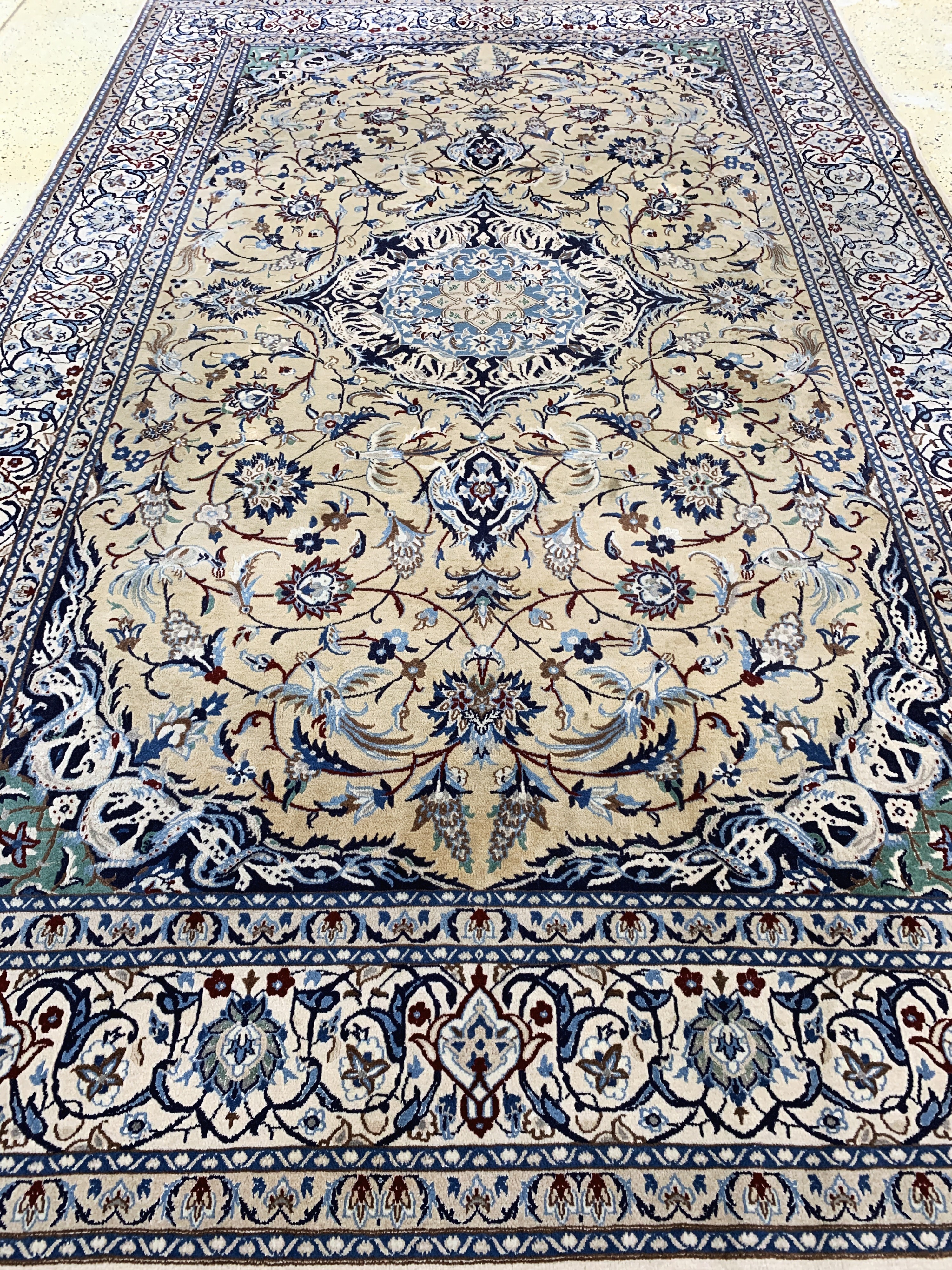 Detail i: Nain fein(9 La), Persien, Mitte 20.Jhd, Korkwolle mit Seide, ca. 316 x 203 cm, ca. 500.000 Kn/qm, EHZ: 2
