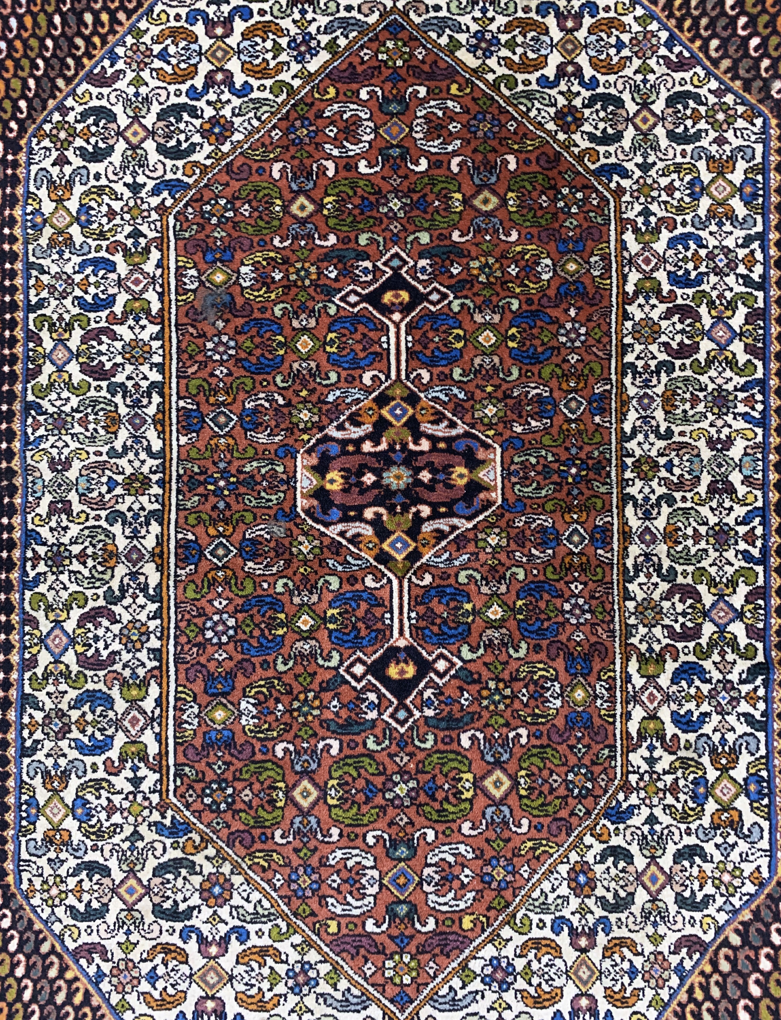 Detail c: Ghochan"Haftrang", Persien, Ende 20.Jhd, Wolle auf Seide, ca. 190 x 130 cm, EHZ: 2
