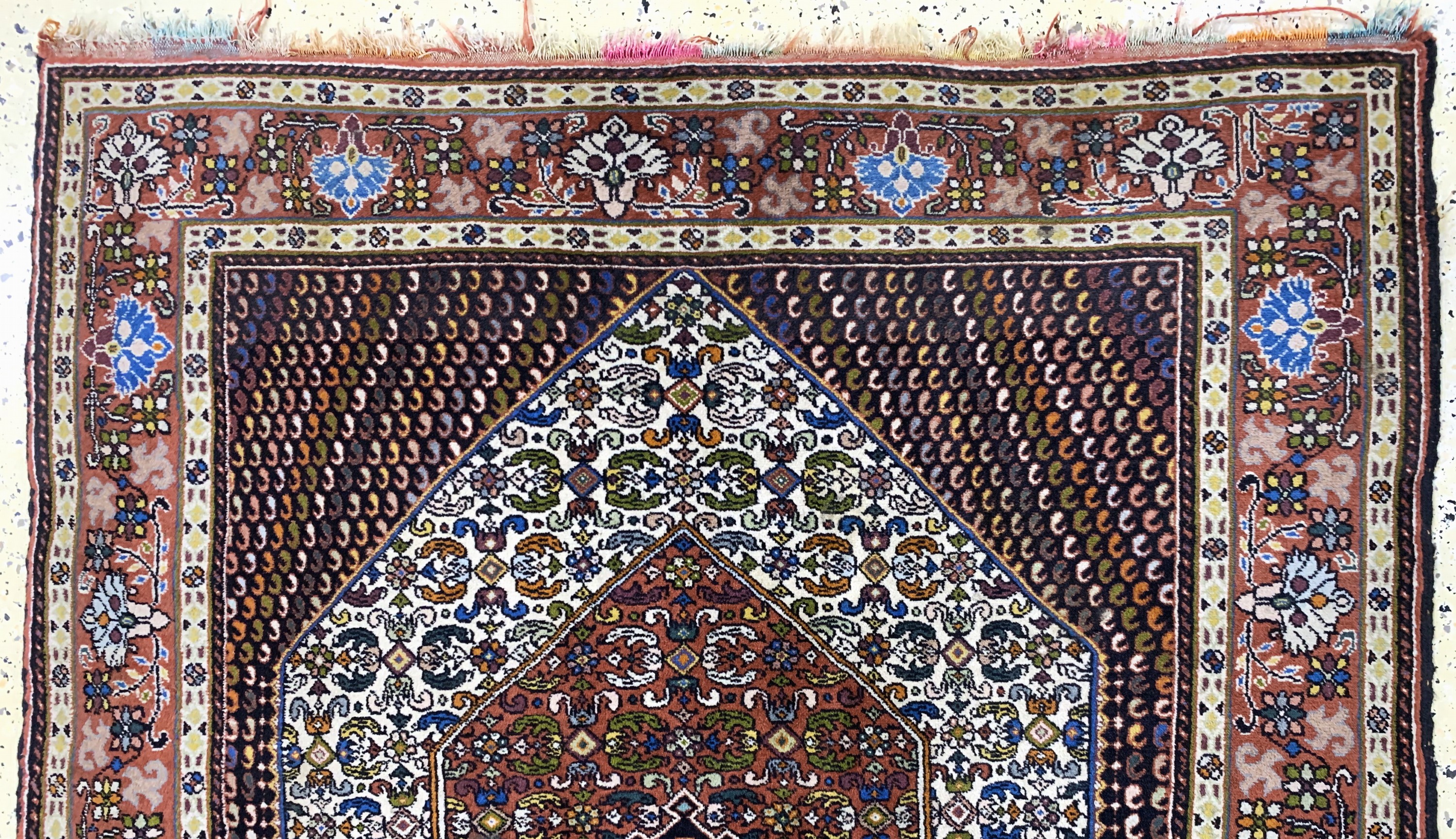 Detail d: Ghochan"Haftrang", Persien, Ende 20.Jhd, Wolle auf Seide, ca. 190 x 130 cm, EHZ: 2