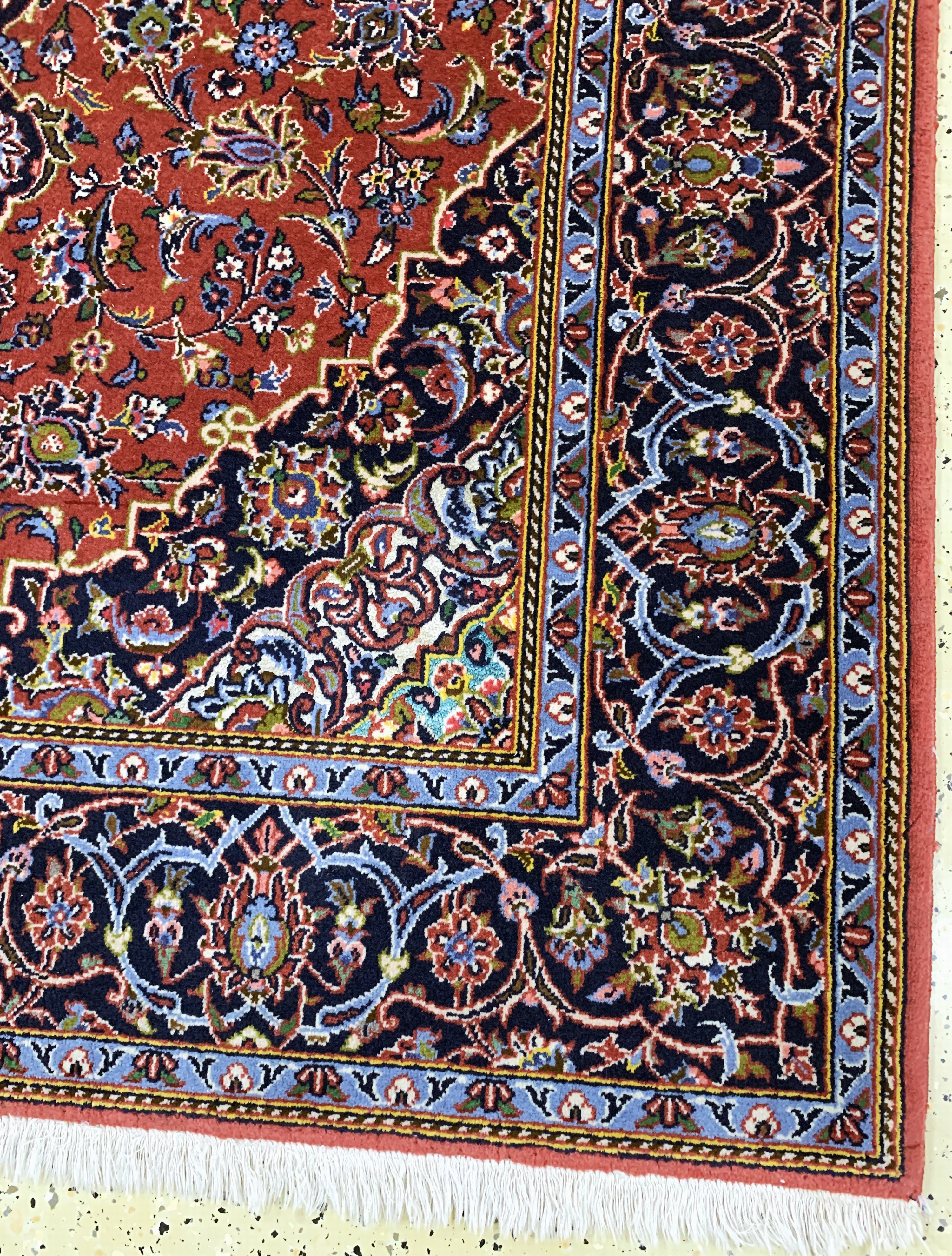 Detail a: Keschan Kork fein, Persien, Ende 20.Jhd, Korkwolle mit Seide, ca. 215 x 140 cm, EHZ: 2
