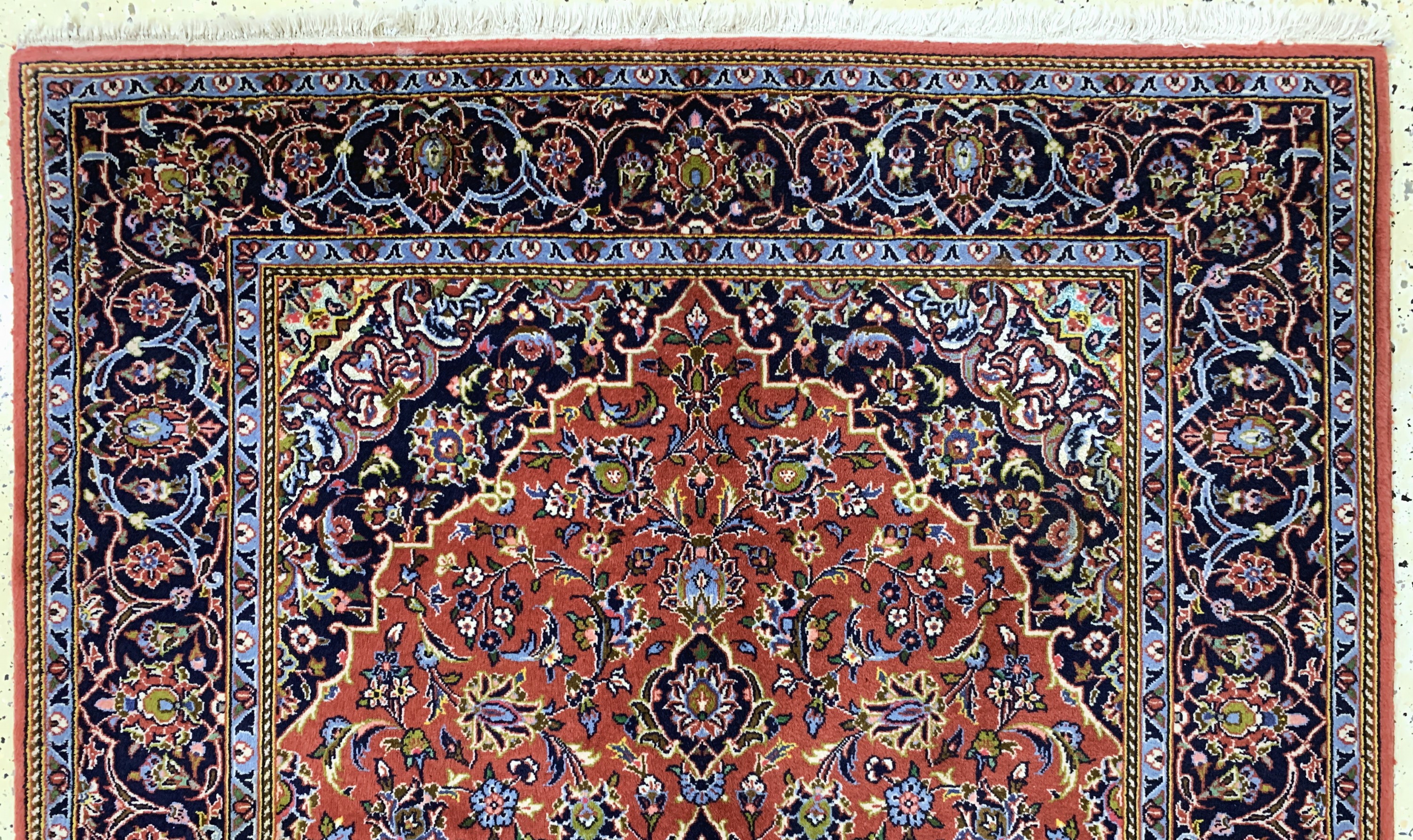 Detail d: Keschan Kork fein, Persien, Ende 20.Jhd, Korkwolle mit Seide, ca. 215 x 140 cm, EHZ: 2