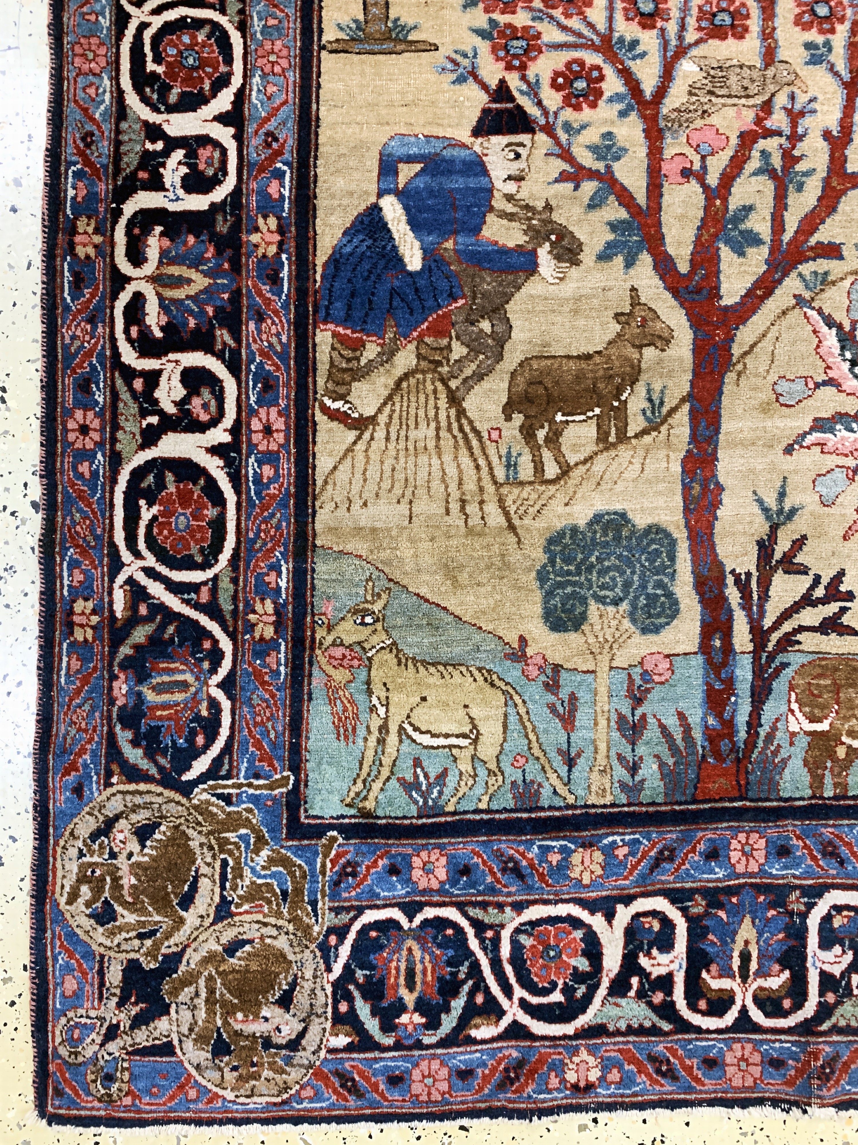 Detail b: Bidjar antik, Persien, um 1900, Wolle auf Baumwolle, ca. 210 x 145 cm, EHZ: 3