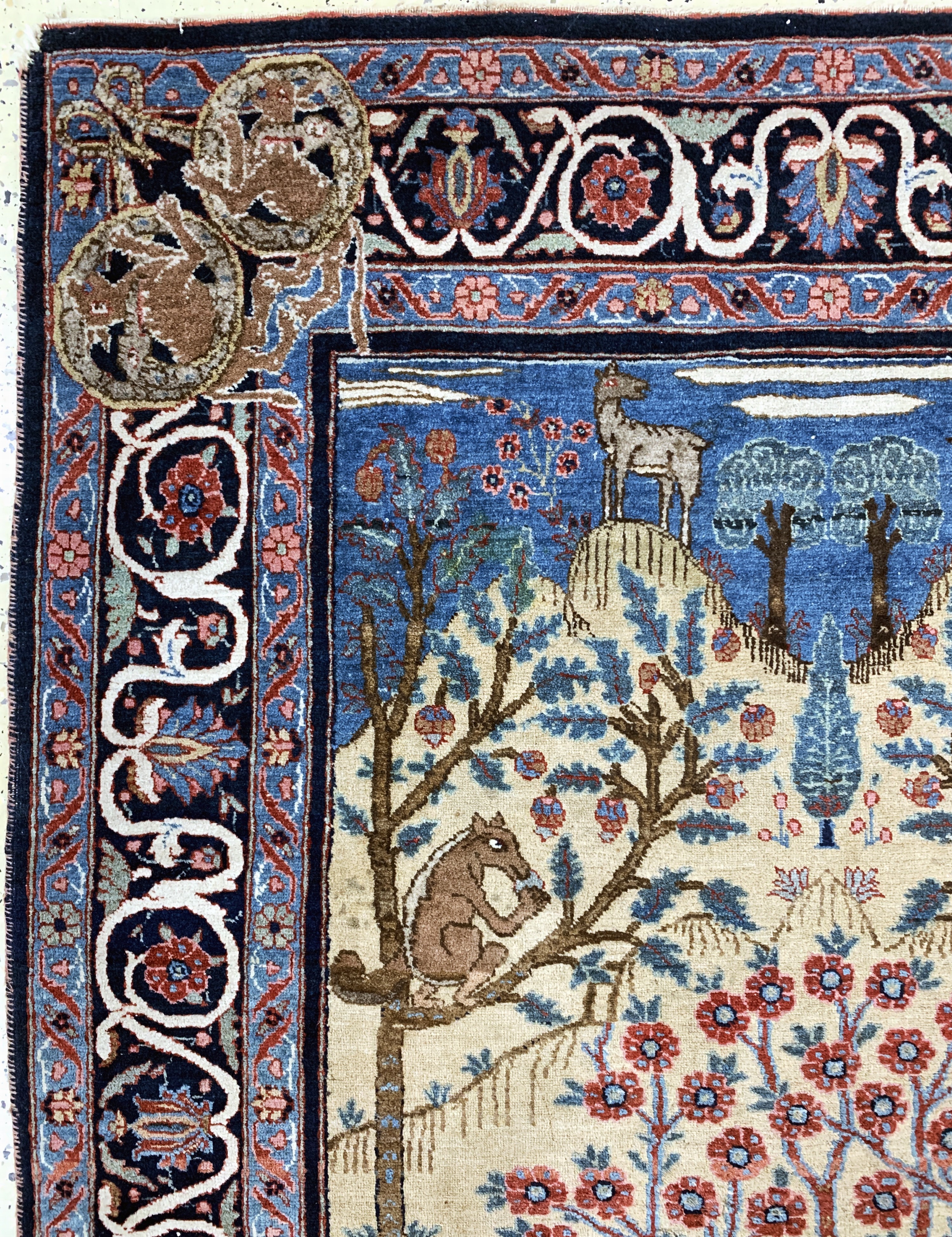 Detail e: Bidjar antik, Persien, um 1900, Wolle auf Baumwolle, ca. 210 x 145 cm, EHZ: 3