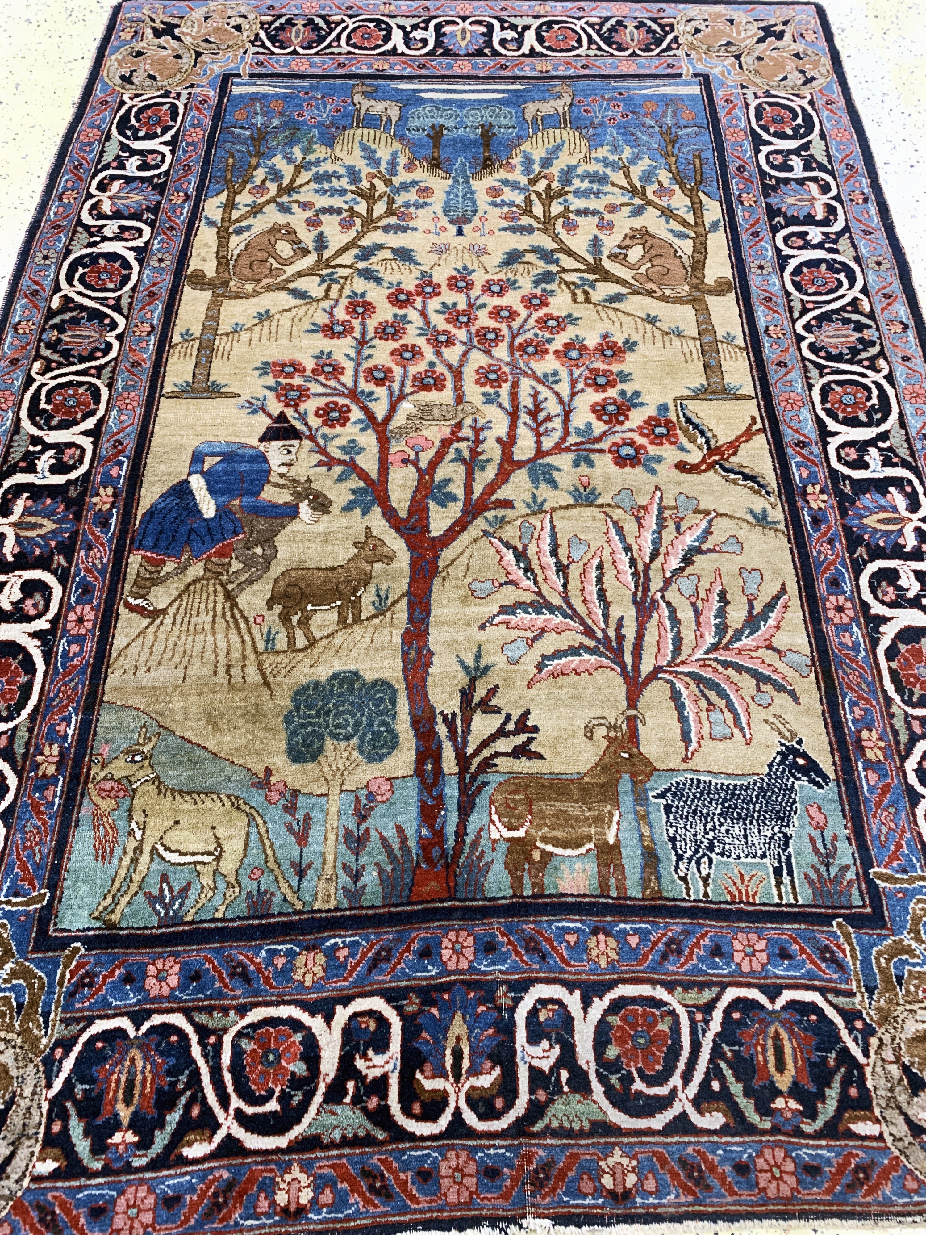 Detail g: Bidjar antik, Persien, um 1900, Wolle auf Baumwolle, ca. 210 x 145 cm, EHZ: 3
