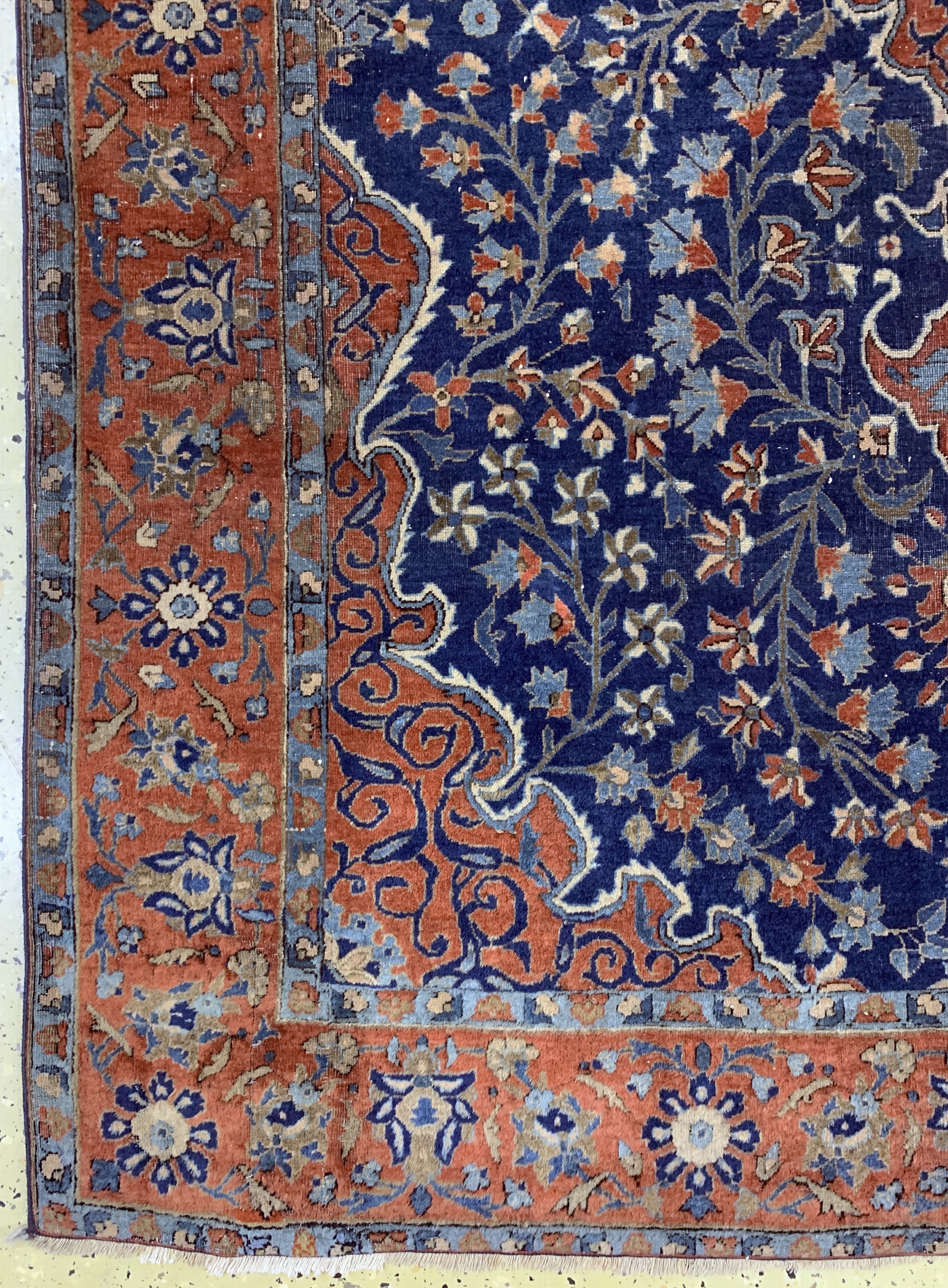 Detail b: Manchester Keschan antik, Persien, um 1900,Manchester-Korkwolle, ca. 205 x 128 cm, EHZ: 4