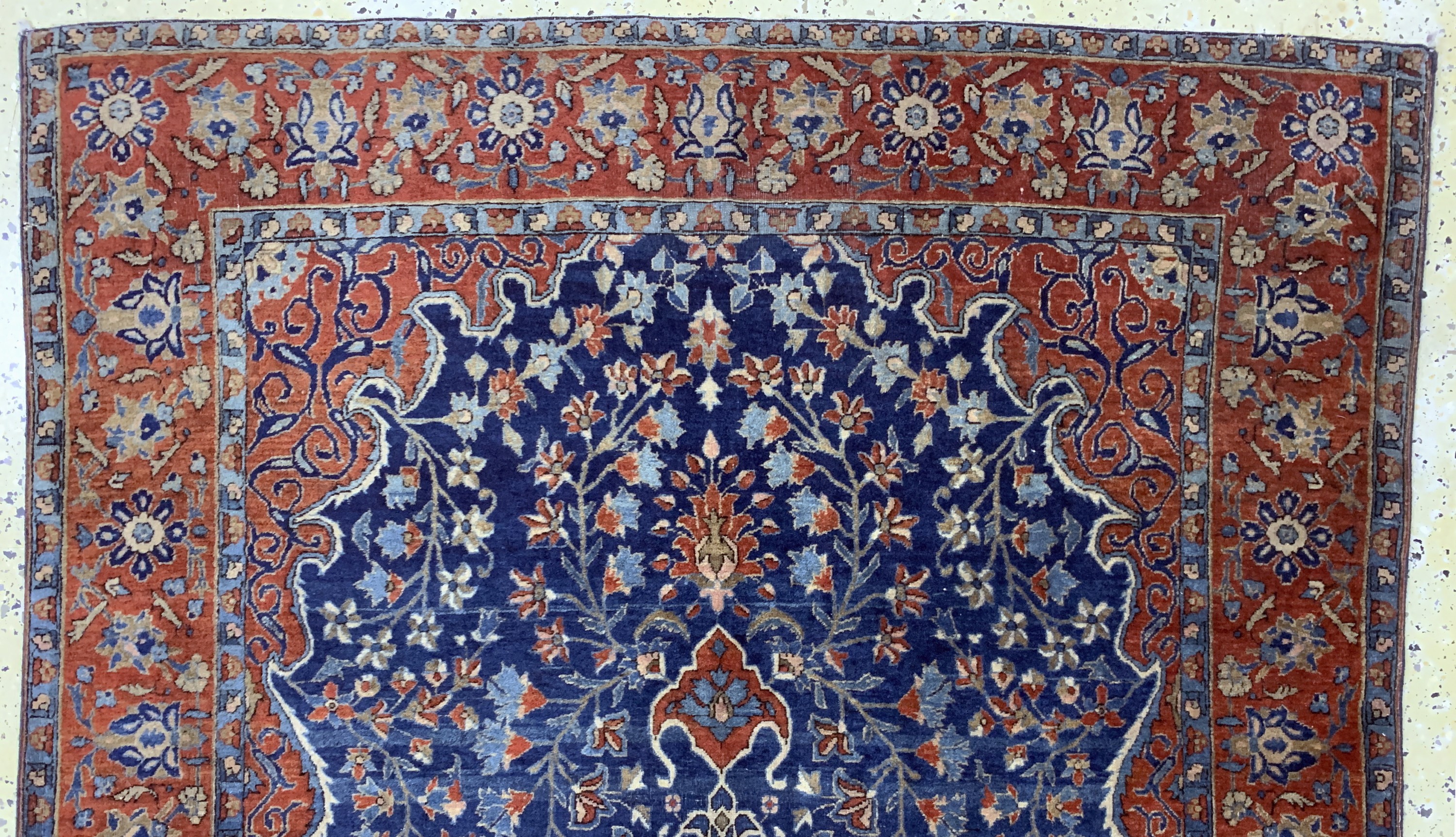 Detail d: Manchester Keschan antik, Persien, um 1900,Manchester-Korkwolle, ca. 205 x 128 cm, EHZ: 4
