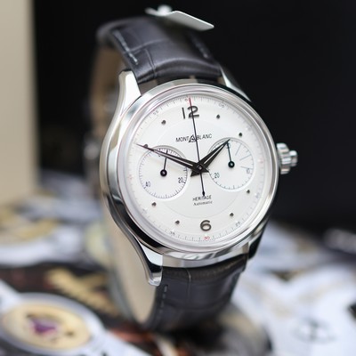 27119600a - MONTBLANC Heritage ungetragener Eindrücker- Armbandchronograph Referenz M119951, ...