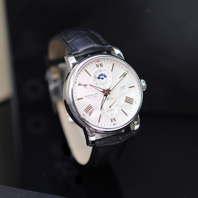 27119605a - MONTBLANC 4810 Dual Time ungetragene Herrenarmbanduhr Referenz M114857, Automatik, ...