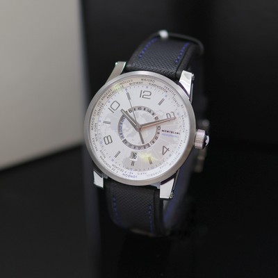 Image MONTBLANC Timewalker Hemispheres unworn wristwatch with world time display reference ...