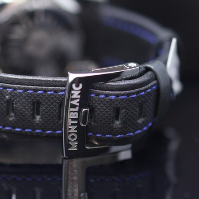 27119613d - MONTBLANC Timewalker Hemispheres ungetragene Armbanduhr mit Weltzeitanzeige Referenz ...