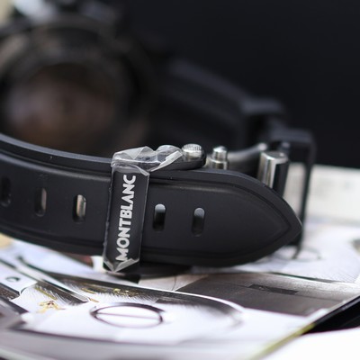 27119614d - MONTBLANC Timewalker UTC Armbandchronograph Referenz M116101, Automatik, beids. vergl., ...