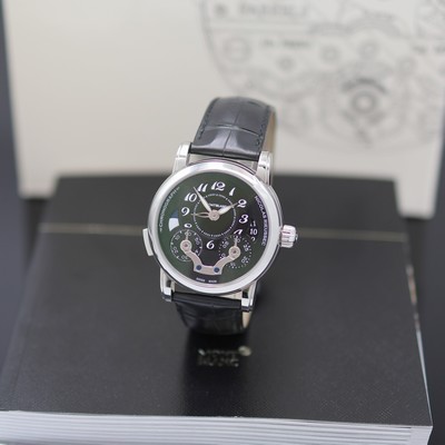 Image MONTBLANC Nicolas Rieussec unworn chronograph reference M106488, self winding, on both ...