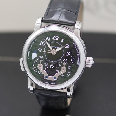 27119621a - MONTBLANC Nicolas Rieussec ungetragener Armbandchronograph Referenz M106488, Automatik, ...