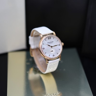 27119626a - MONTBLANC Star Classique Damenarmbanduhr in RG 750/000 mit Brillantlünette Referenz ...