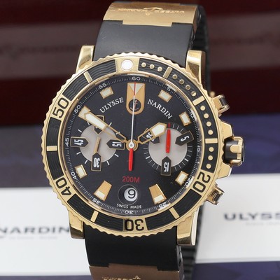 27119640a - ULYSSE NARDIN Maxi Marine Armbandchronograph in GG 750/000 Referenz 8006-102, Schweiz um ...