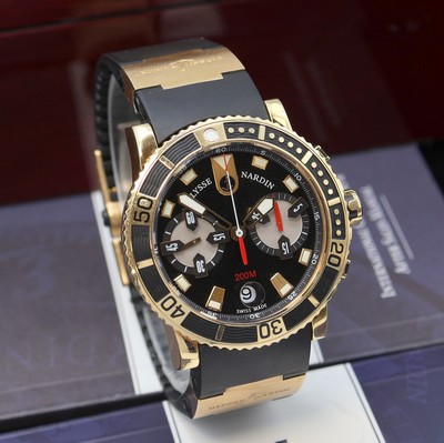27119640b - ULYSSE NARDIN Maxi Marine Armbandchronograph in GG 750/000 Referenz 8006-102, Schweiz um ...