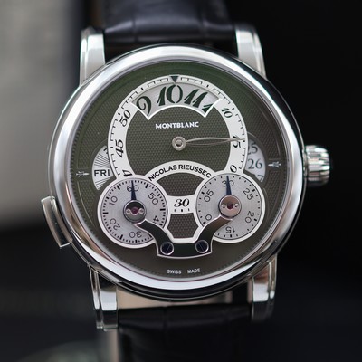 27119643b - MONTBLANC Nicolas Rieussec Rising Hours ungetragener Armbandchronograph Referenz M108790, ...