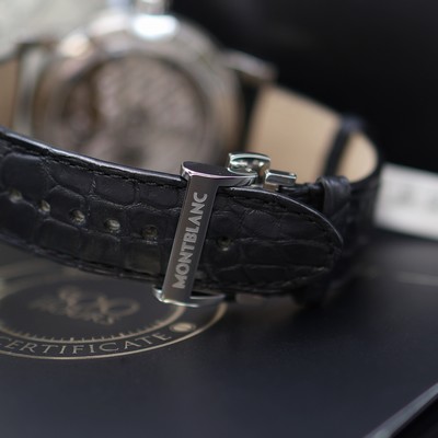 27119643d - MONTBLANC Nicolas Rieussec Rising Hours ungetragener Armbandchronograph Referenz M108790, ...