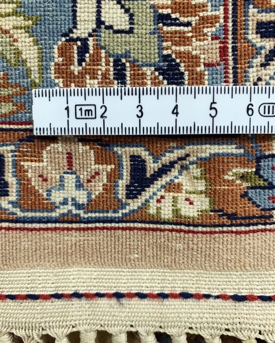 27119659h - Esfahan fein, Persien, Mitte 20.Jhd, Korkwolle mit und auf Seide, ca. 270 x 155 cm,ca. ...