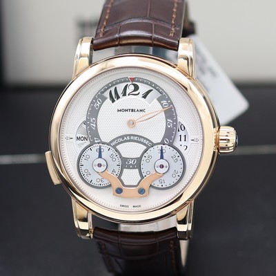 27119662a - MONTBLANC Nicolas Rieussec Rising Hours ungetragener Armbandchronograph Referenz M108789, ...