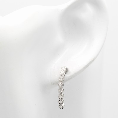 27119670a - Paar Ohrstecker mit Brillanten, WG 585/000, 16 Brill. zus. ca. 0.30 ct Weiß/si, l. ...