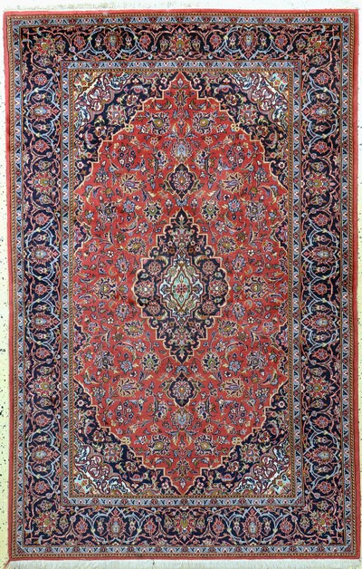Image Keschan Kork fein, Persien, Ende 20.Jhd, Korkwolle mit Seide, ca. 215 x 140 cm, EHZ: 2 ...