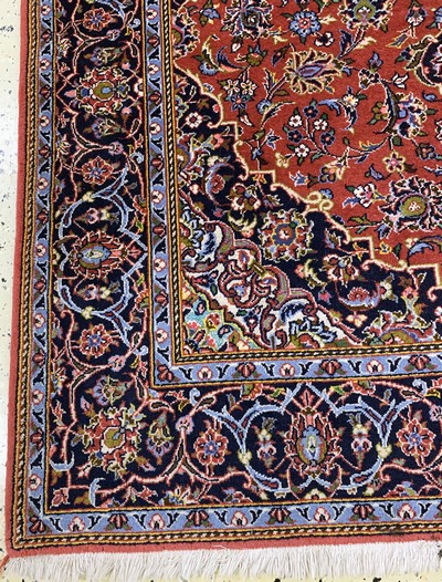 27119673b - Keschan Kork fein, Persien, Ende 20.Jhd, Korkwolle mit Seide, ca. 215 x 140 cm, EHZ: 2 ...