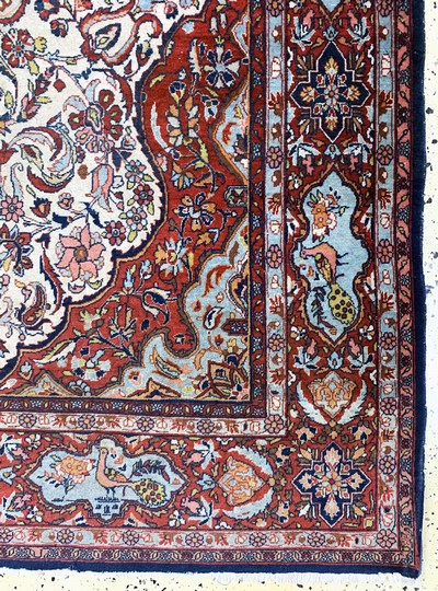 27119678a - Keschan Kork antik, Persien, um 1900, Korkwolle auf Baumwolle, ca. 194 x 138 cm, ...